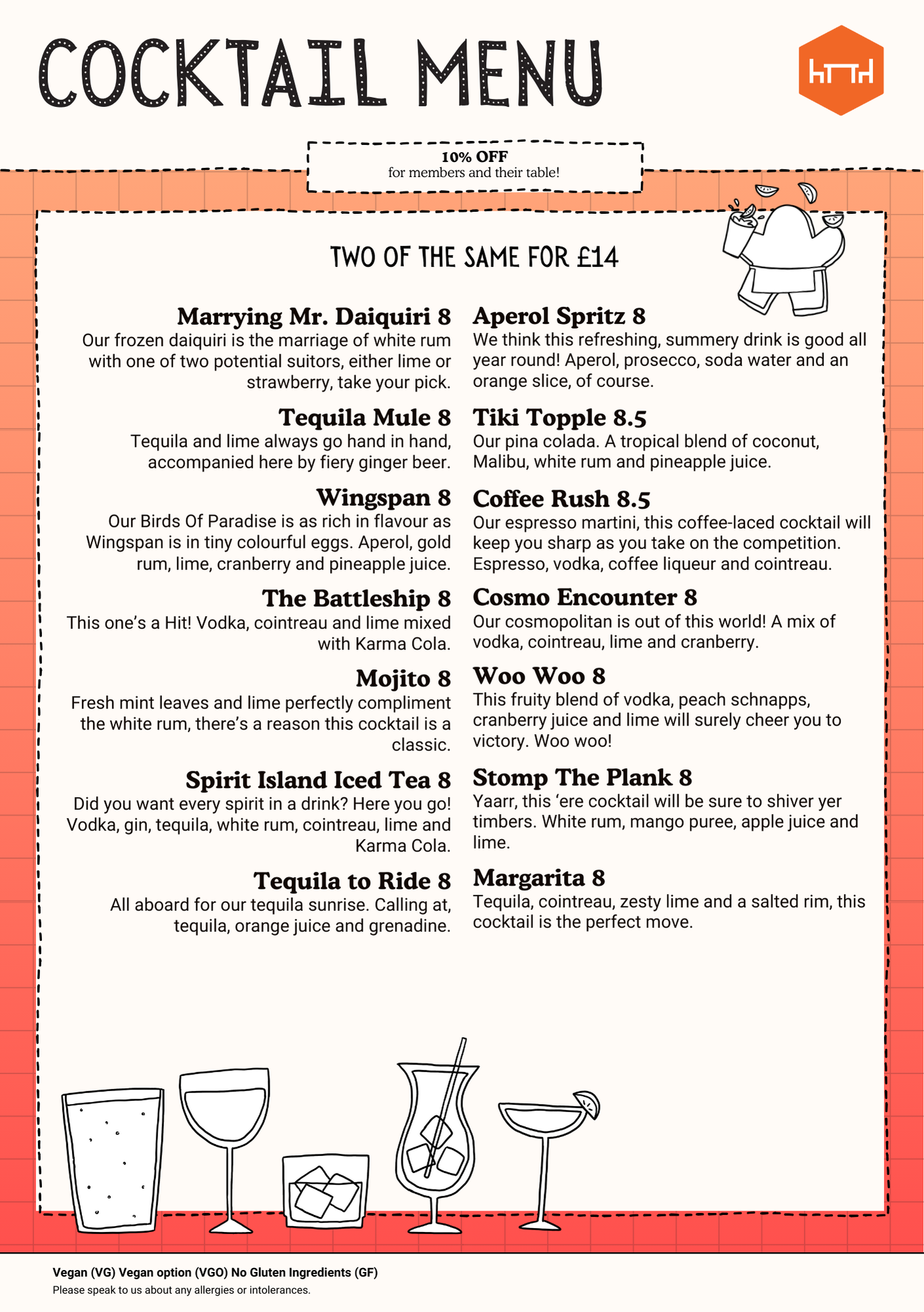 Cocktail menu 2.0
