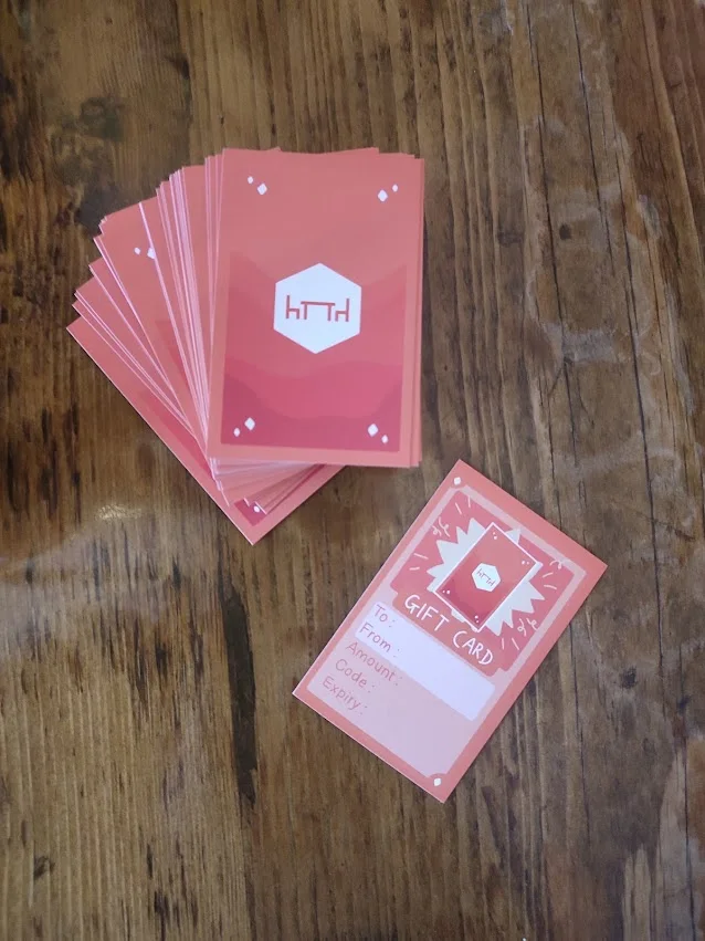 Goodtime Games printed gift cards
